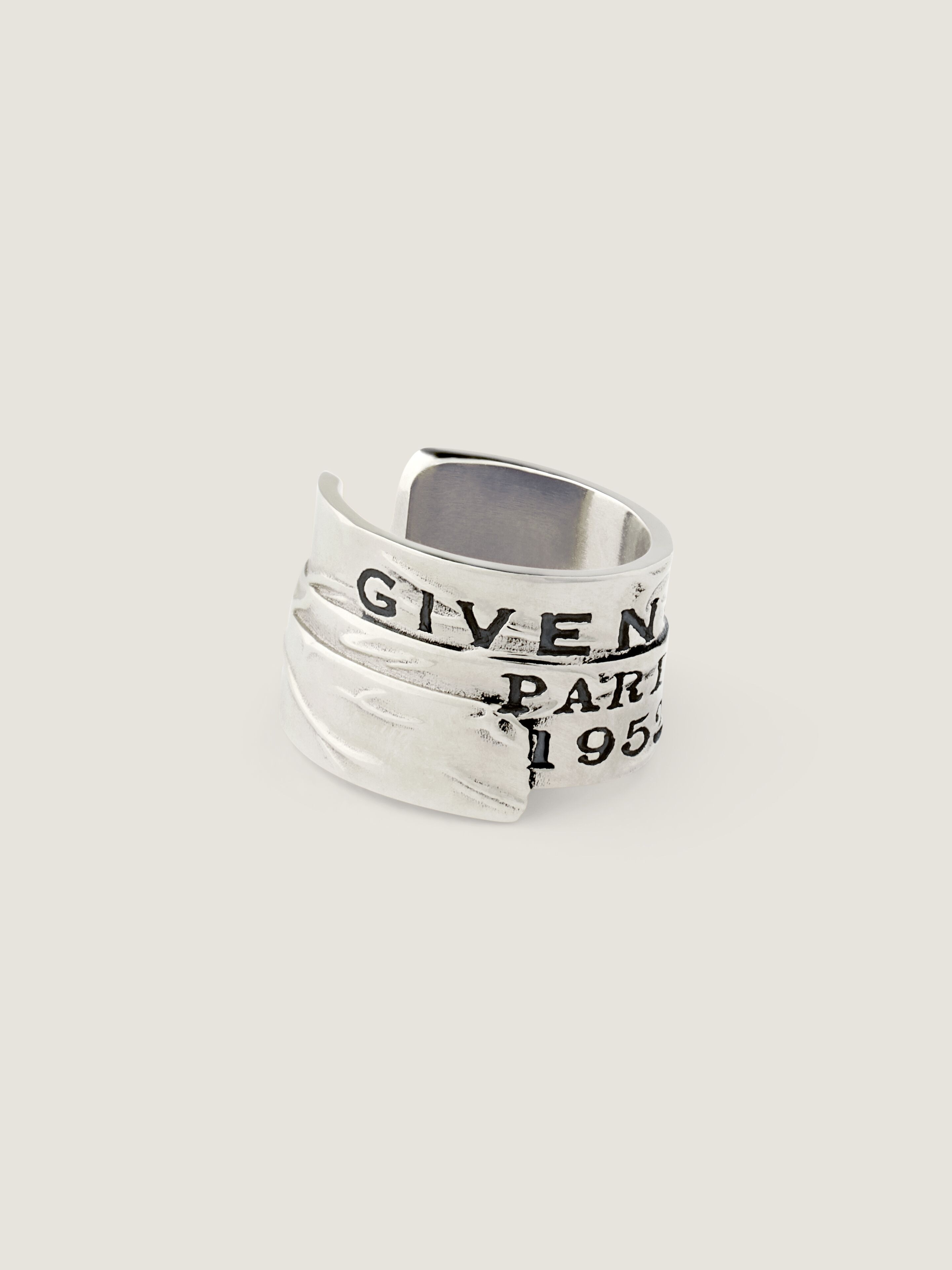 GIVENCHY Tape earcuff in metal and enamel